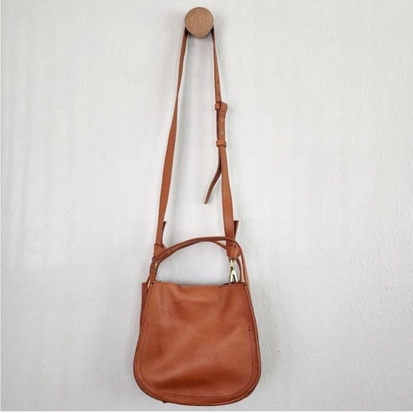 NWT Madewell The Sydney Crossbody Bag Leather Burnish Caramel - Picture 3 of 3